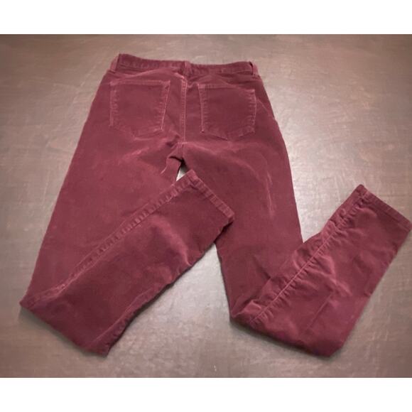 Banana Republic Skinny Corduroy Pants Women’s 27 Burgundy Stretch Fall Winter - Picture 2 of 8